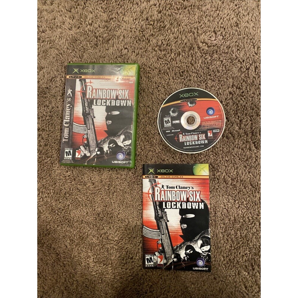 Tom Clancy's Rainbow Six Lockdown Microsoft Xbox 2005  W/MANUAL!